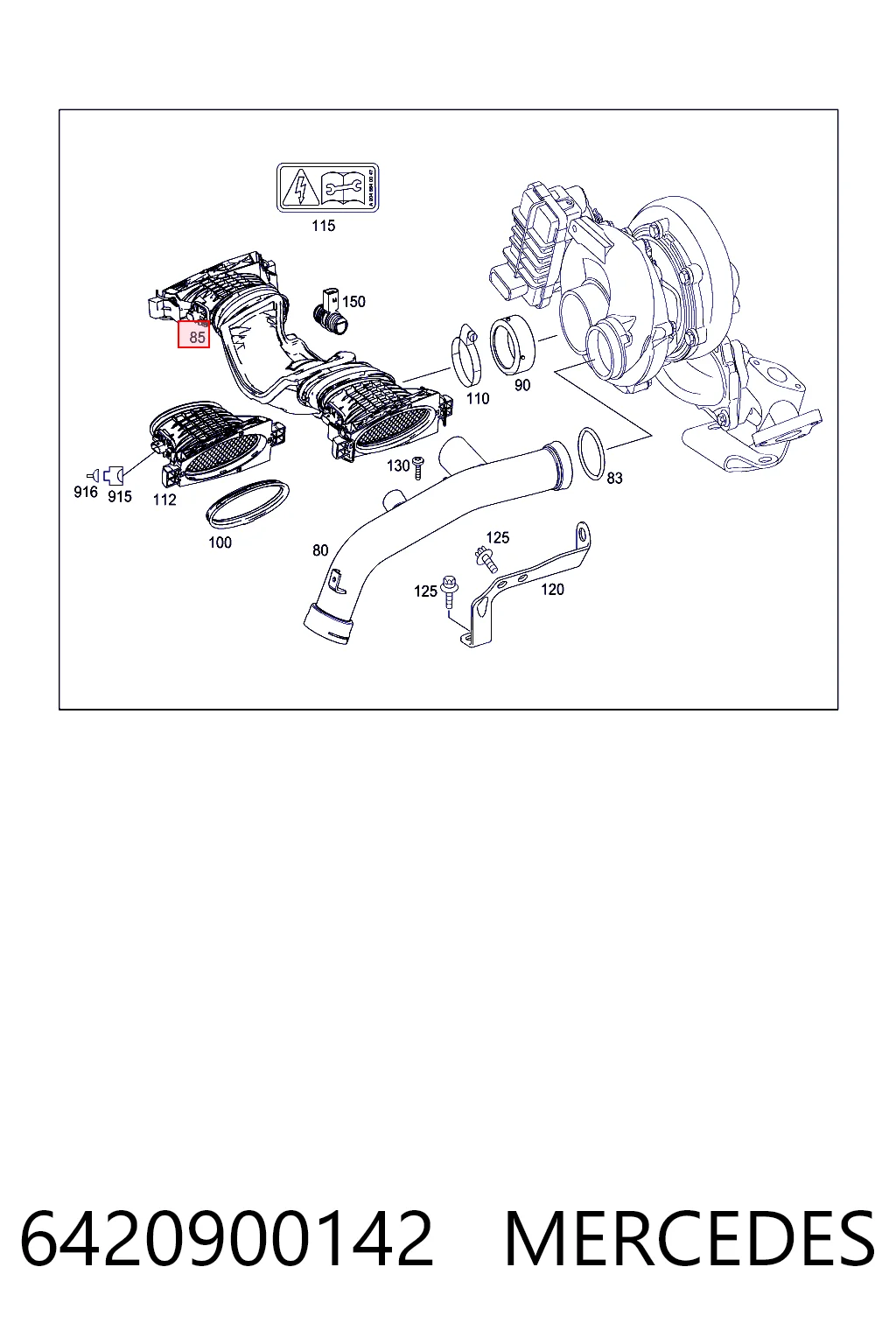 6420900142 Mercedes Sensor de fluxo (consumo) de ar, medidor de consumo M.A.F. - (Mass Airflow)