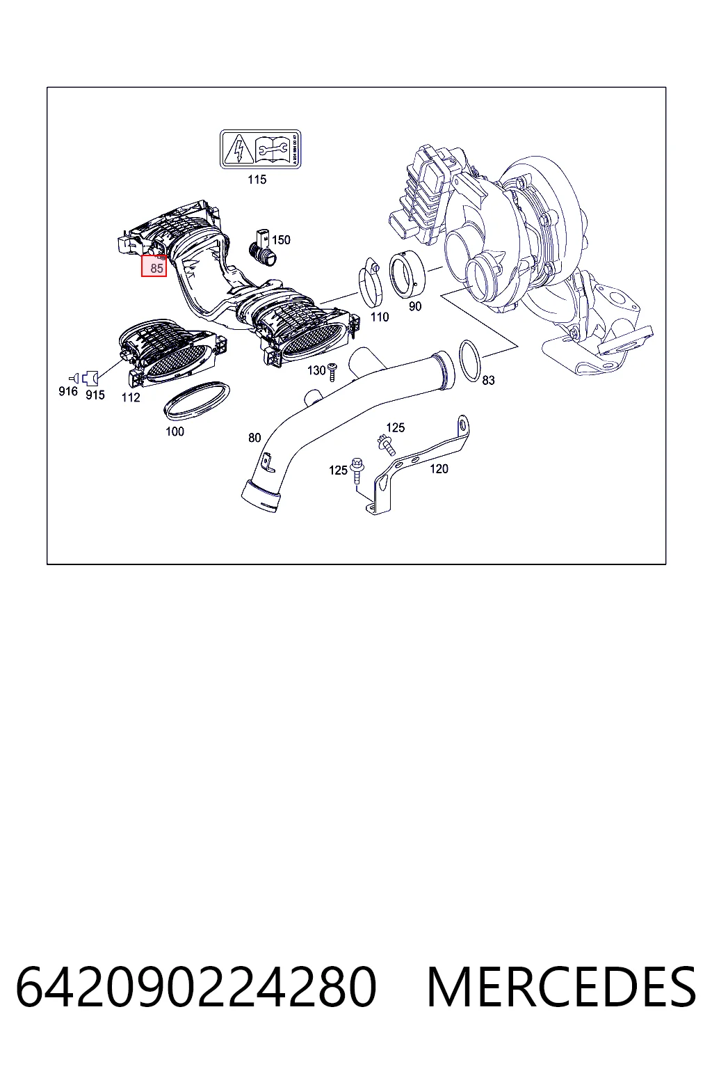 642090224280 Mercedes Sensor de fluxo (consumo) de ar, medidor de consumo M.A.F. - (Mass Airflow)