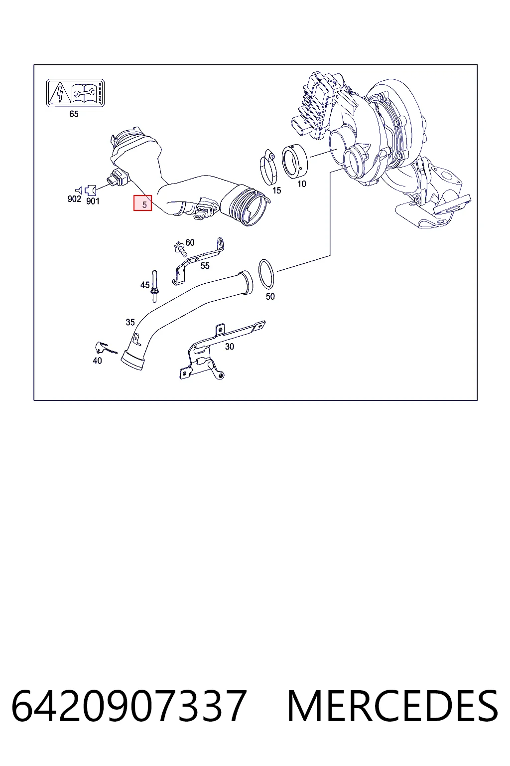 6420907337 Mercedes Sensor de fluxo (consumo) de ar, medidor de consumo M.A.F. - (Mass Airflow)