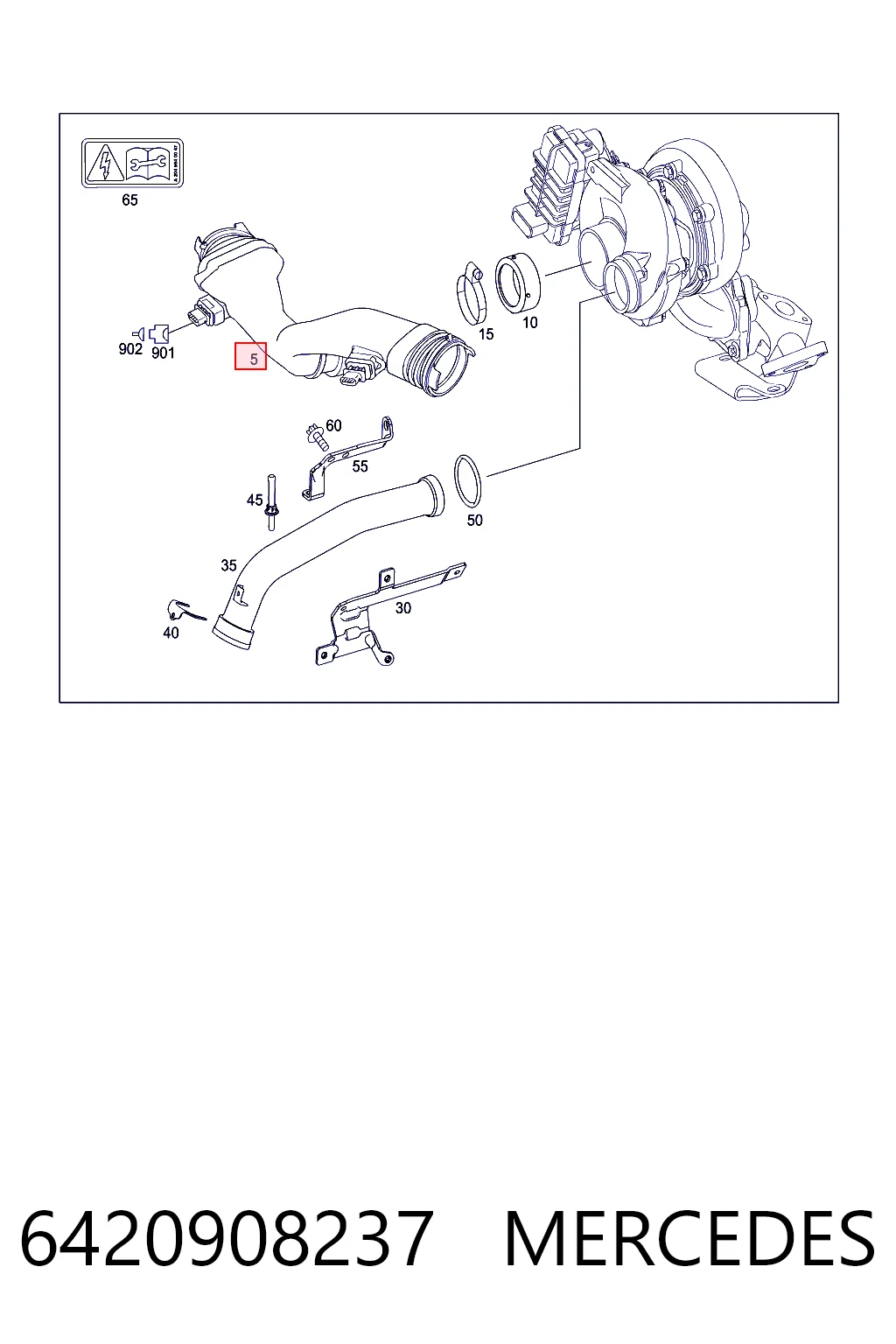 6420908237 Mercedes Sensor de fluxo (consumo) de ar, medidor de consumo M.A.F. - (Mass Airflow)