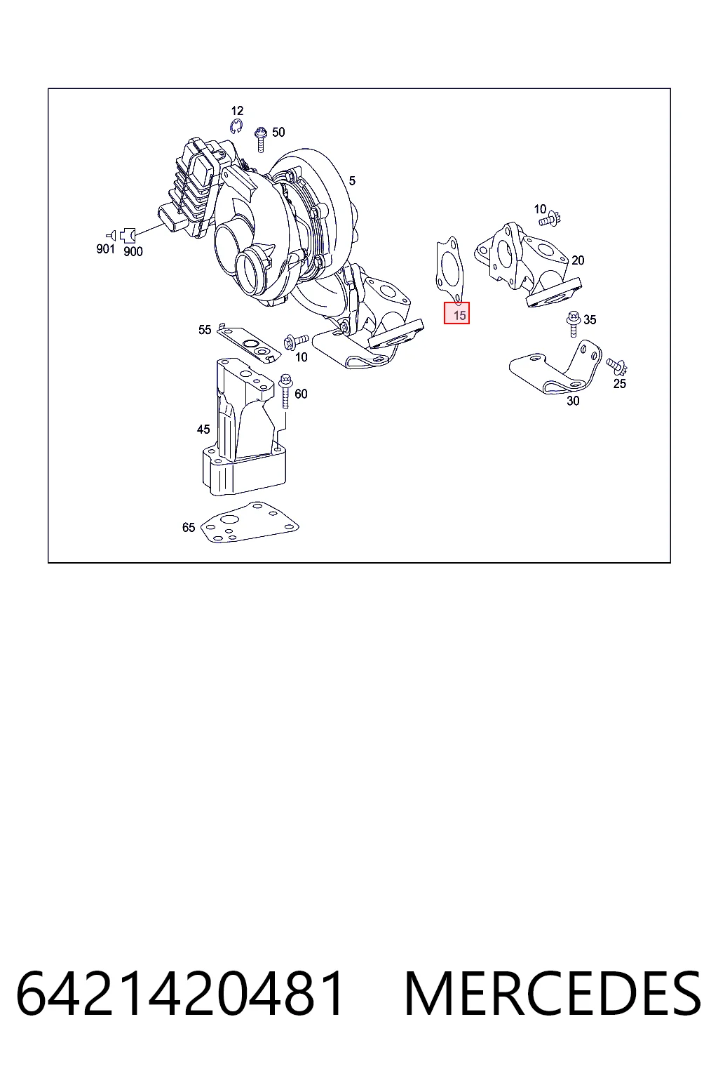 Compre K05175629AA Fiat/Alfa/Lancia Vedante de turbina dos gases de escape, admissão
