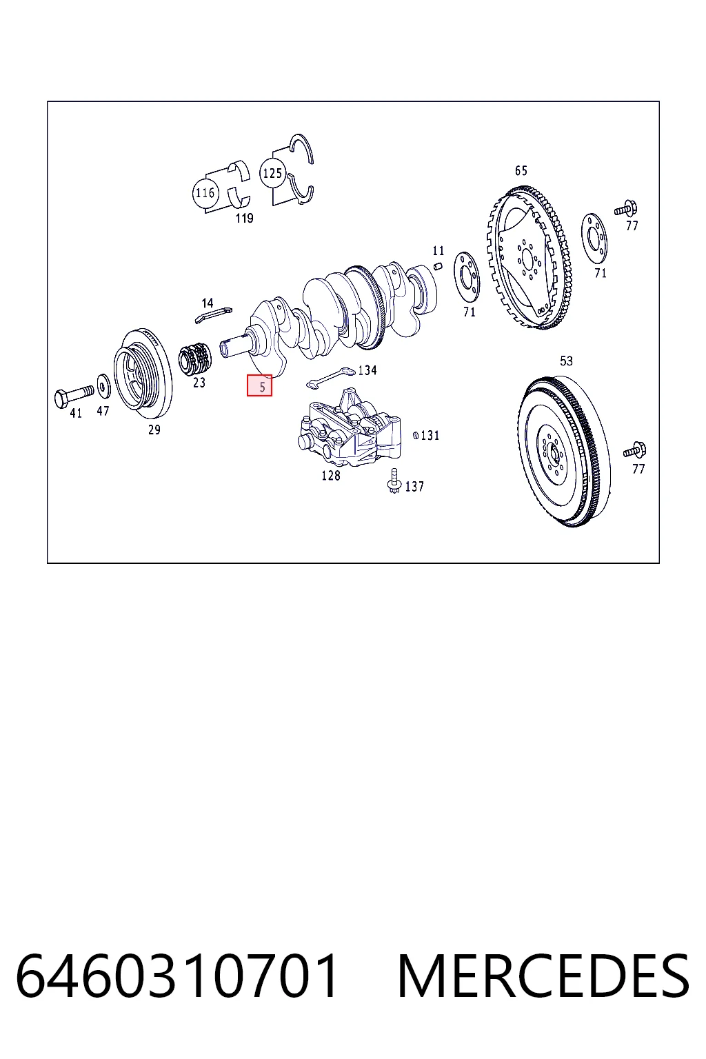 6460310701 Mercedes Cambota de motor