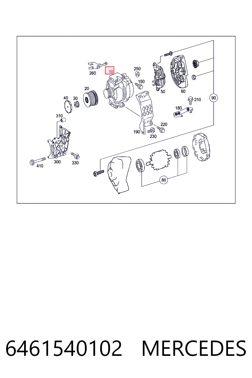 6461540102 Mercedes Gerador