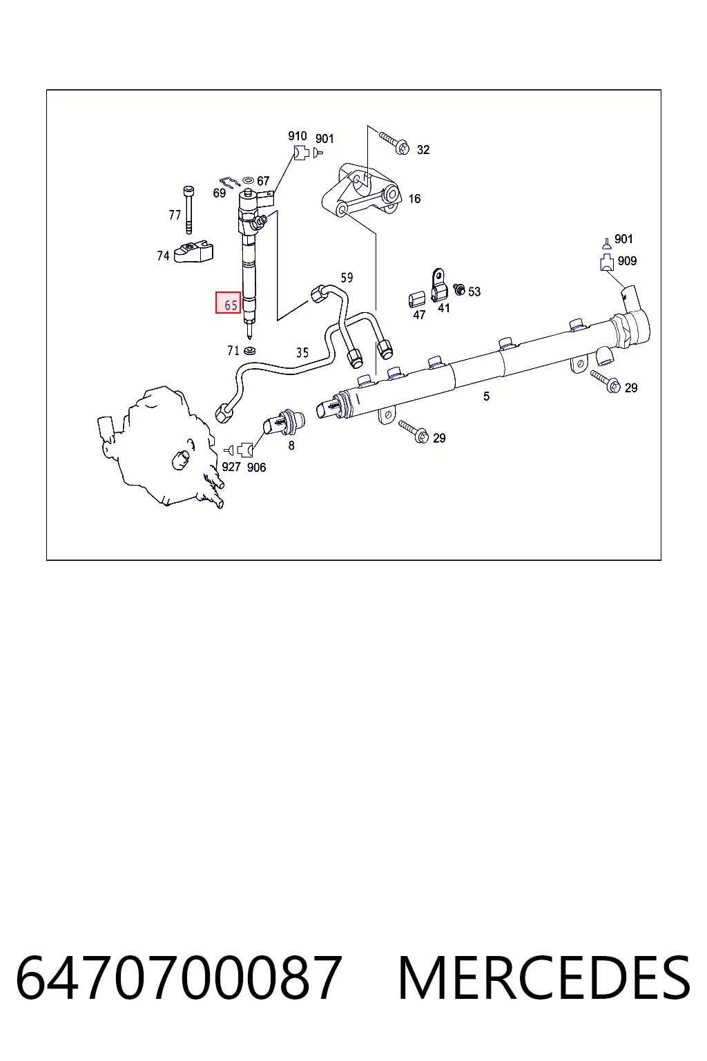 6470700087 Mercedes Injetor de injeção de combustível