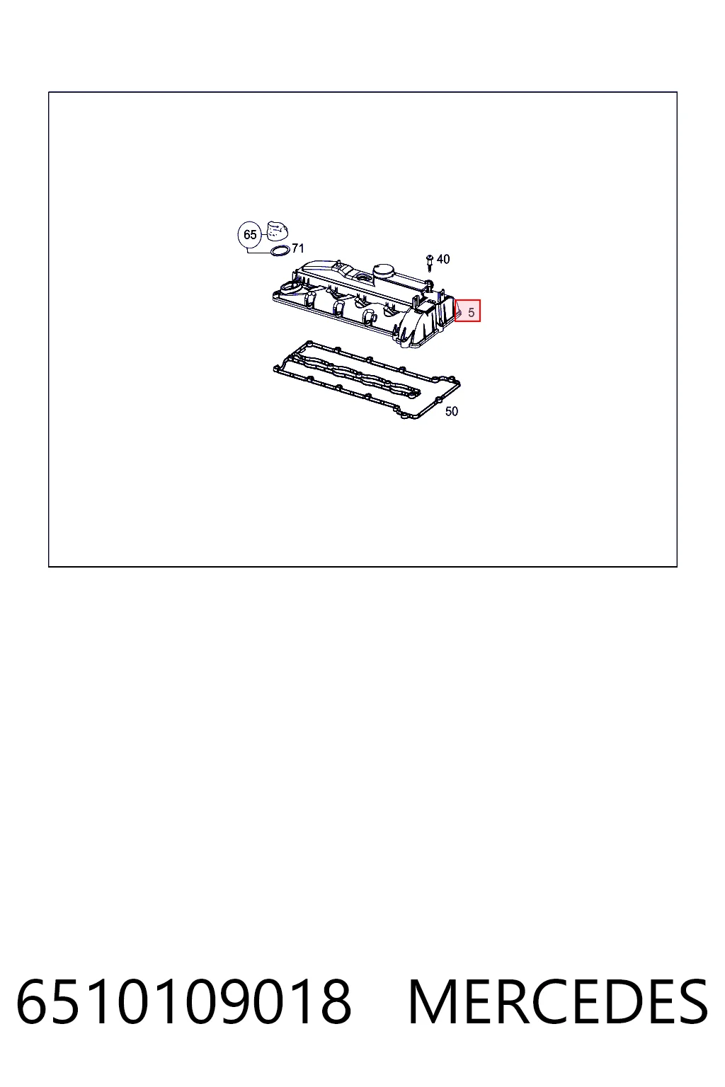6510109018 Mercedes Tampa de válvulas