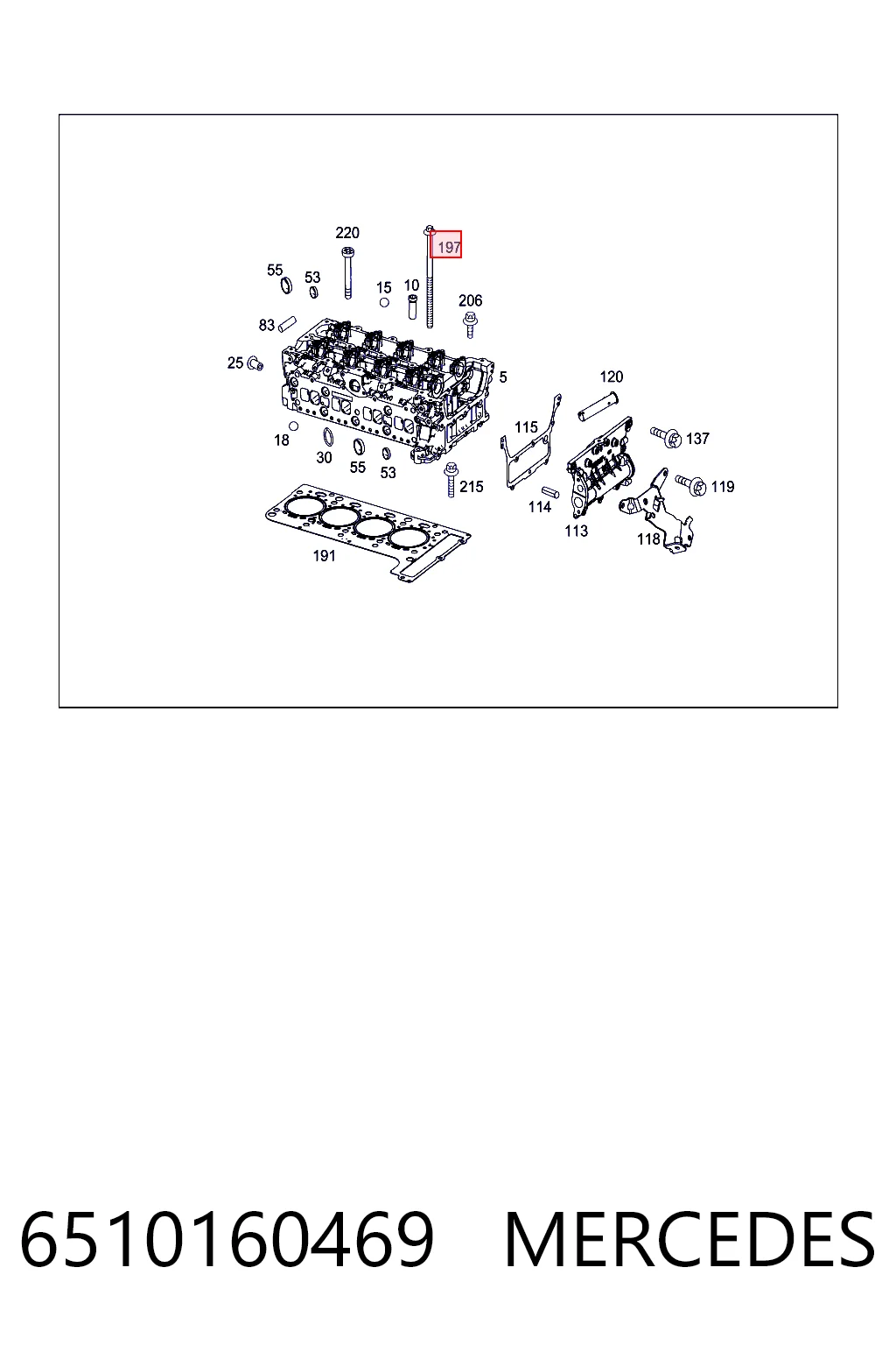  Parafuso de cabeça de motor (CBC) Mercedes C sedan (W204) (2007 - 2014) 