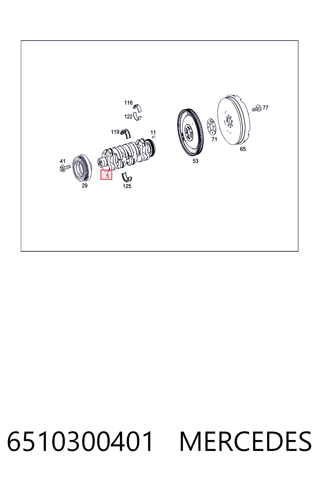 6510300401 Mercedes Cambota de motor