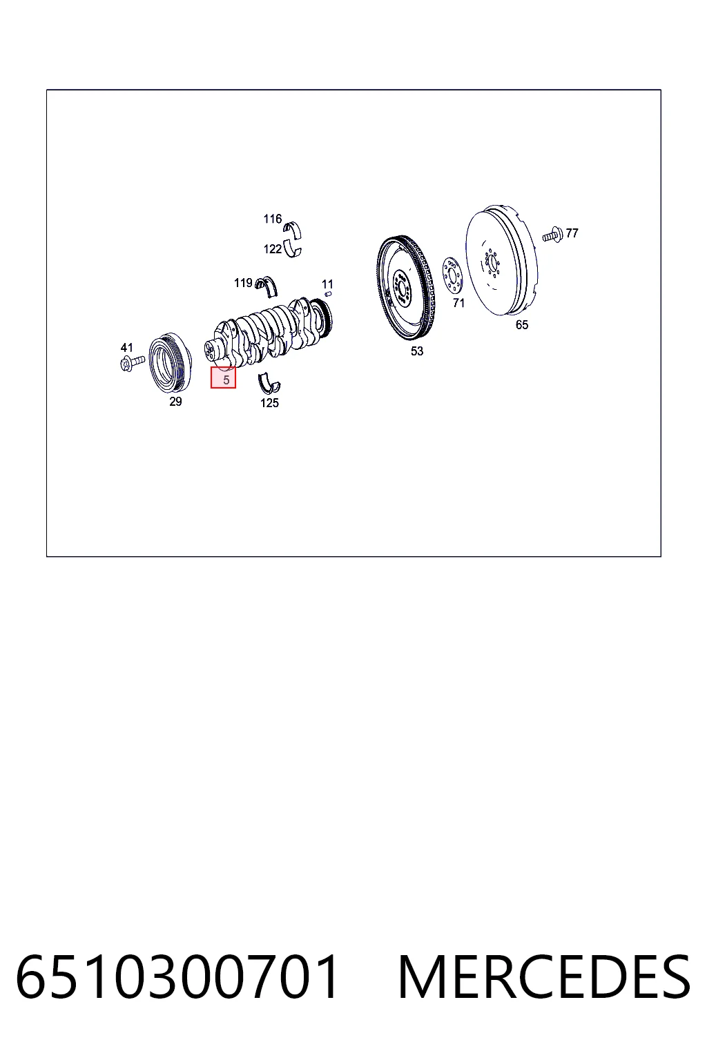 6510300701 Mercedes Cambota de motor