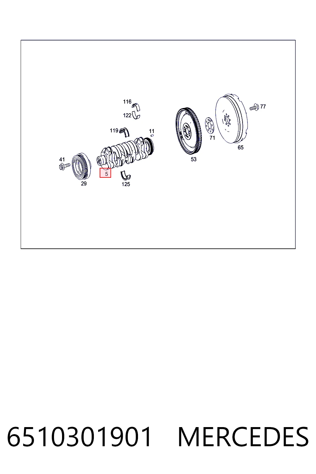 6510301901 Mercedes Cambota de motor