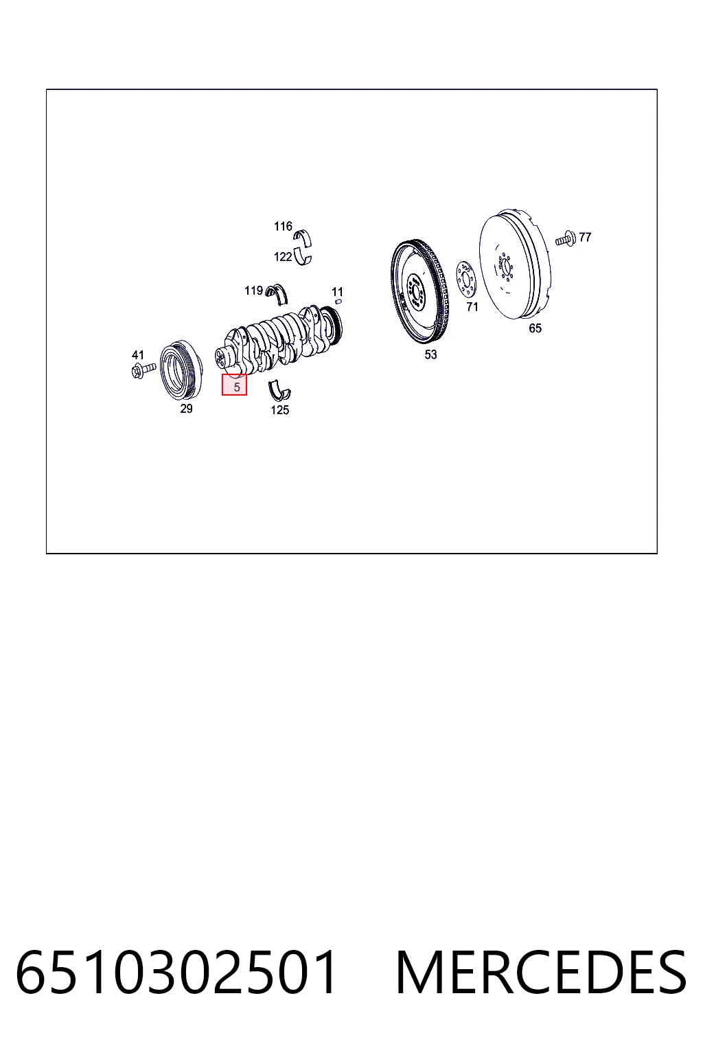 6510302501 Mercedes Cambota de motor
