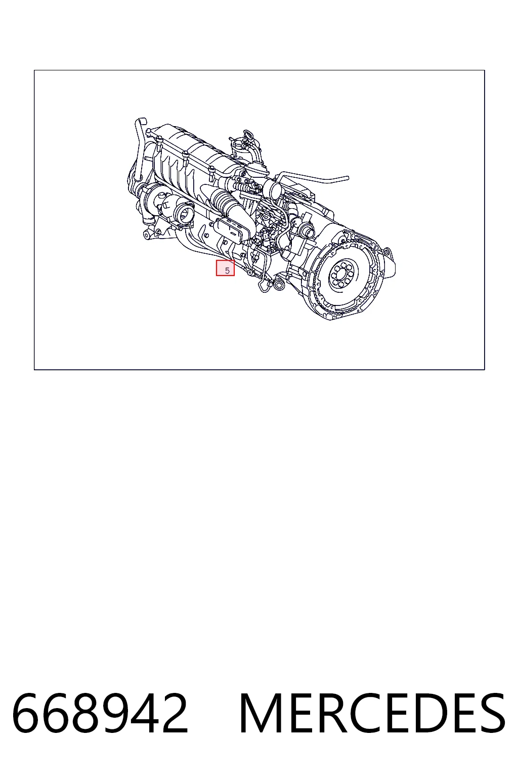 668942 Mercedes Motor montado