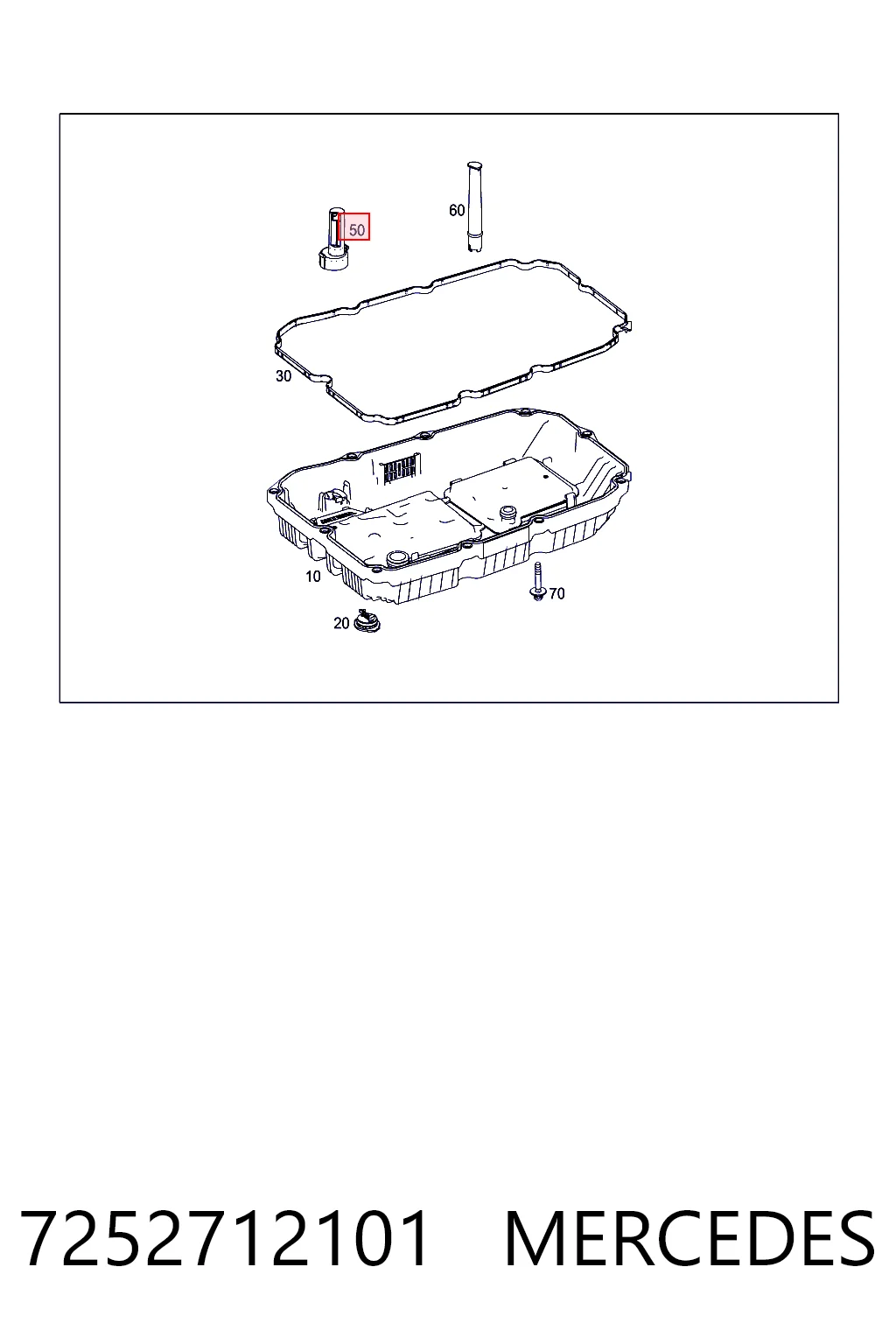 7252712101 Mercedes Kit de serviço para a substituição de óleo na Caixa Automática de Mudança