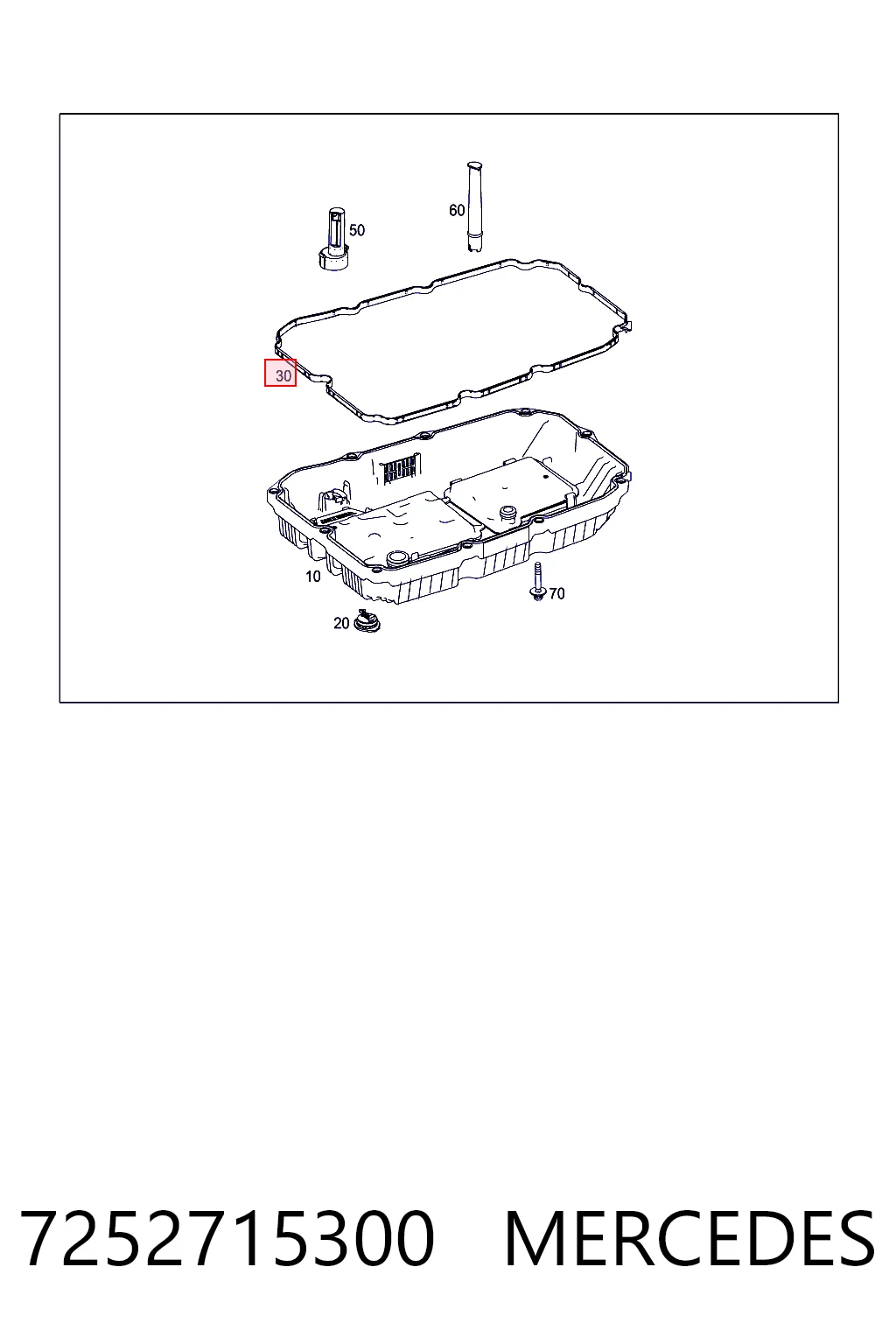 7252715300 Mercedes Vedante de panela da Caixa Automática de Mudança/Caixa Mecânica de Mudança