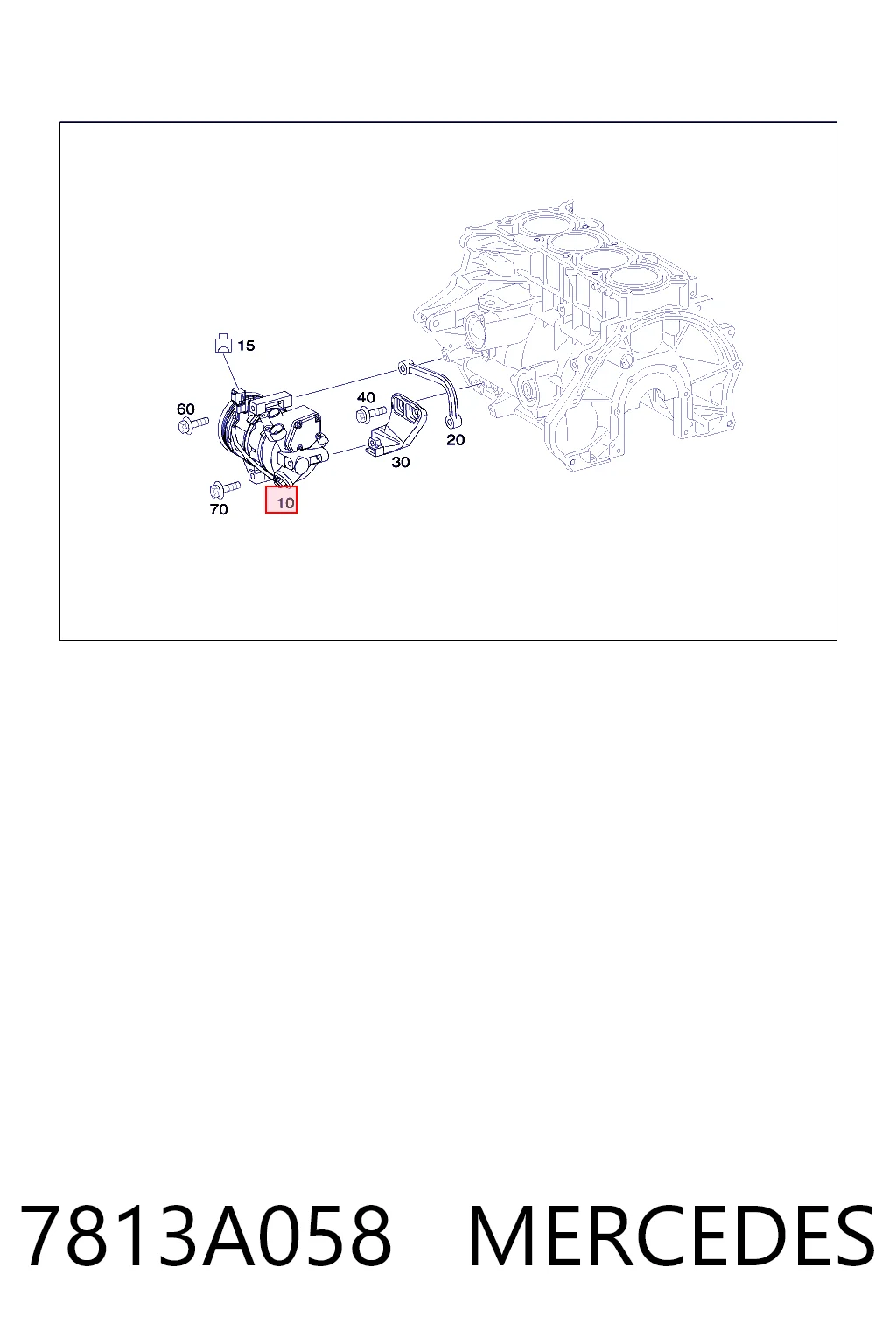 7813A058 Mercedes Compressor de aparelho de ar condicionado