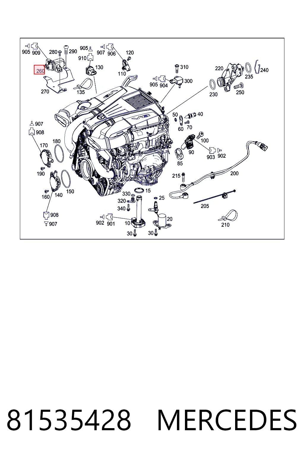 81535428 Mercedes Válvula solenoide de regulação de comporta EGR