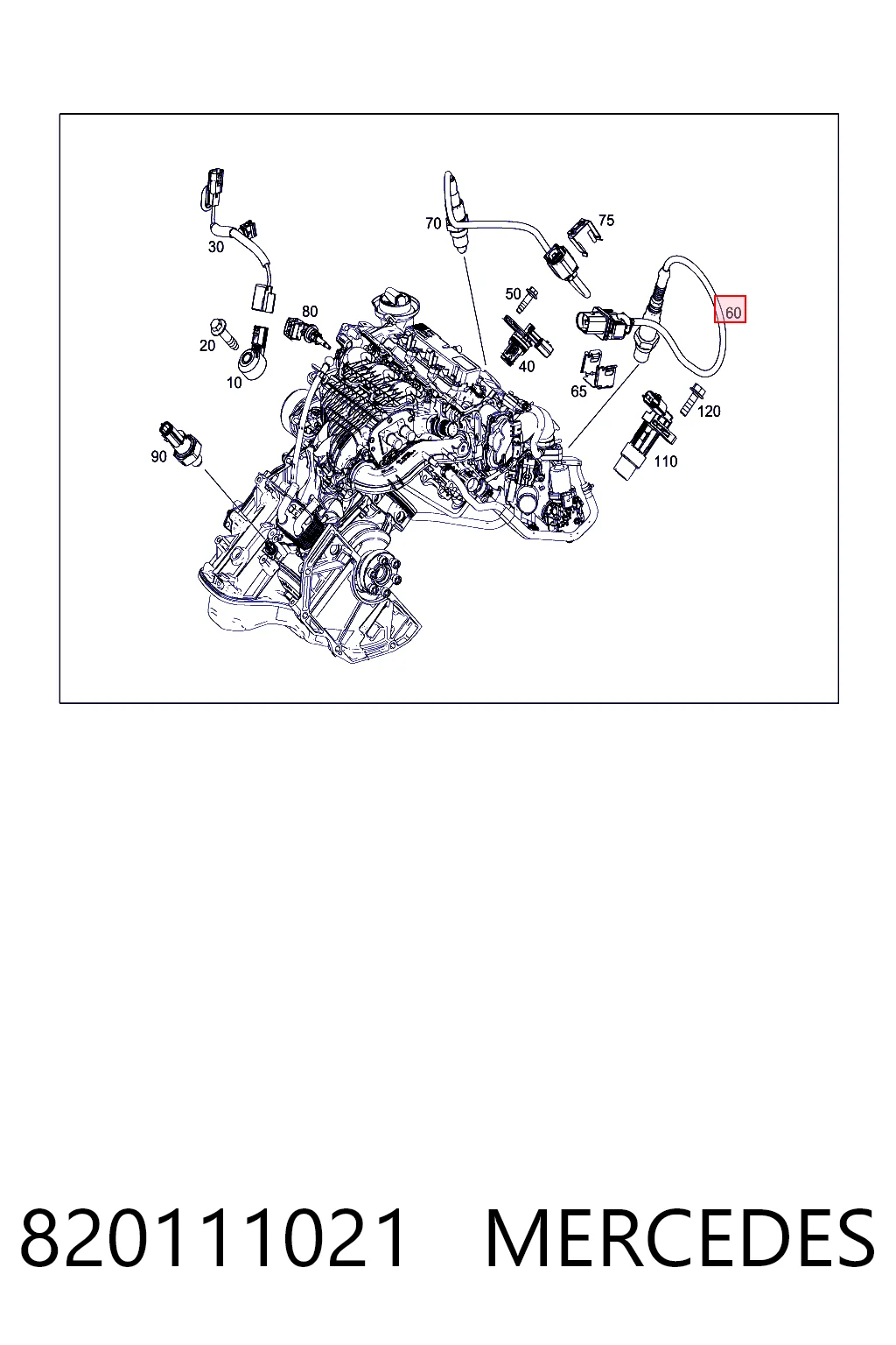 Sonda lambda, sensor de oxigênio até o catalisador 226934803R Nissan/Infiniti