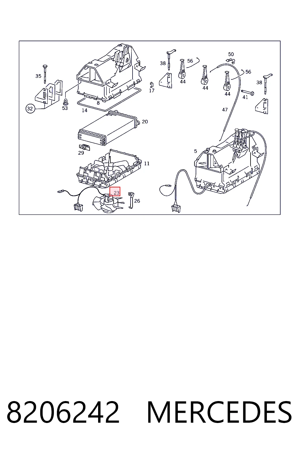 Motor de ventilador de forno (de aquecedor de salão) para Mercedes Bus 207-310  601