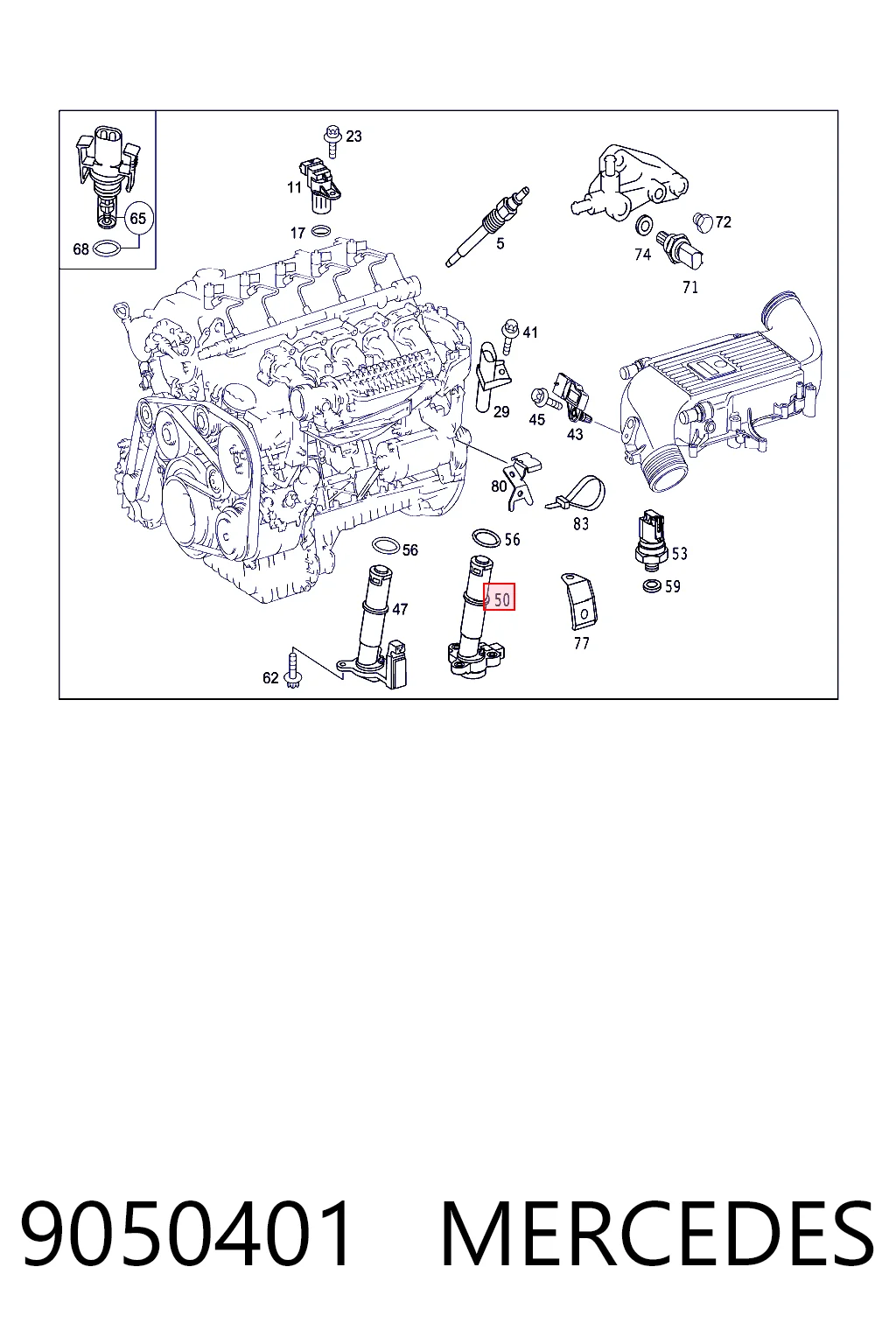 9050401 Mercedes Sensor do nível de óleo de motor