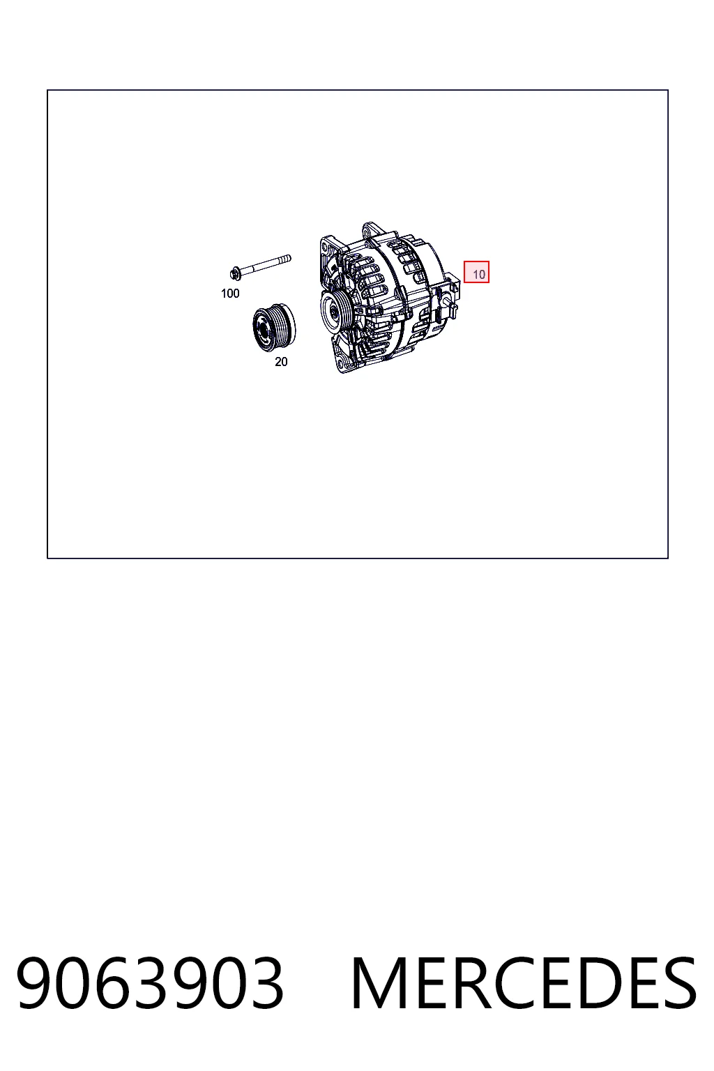9063903 Mercedes Gerador