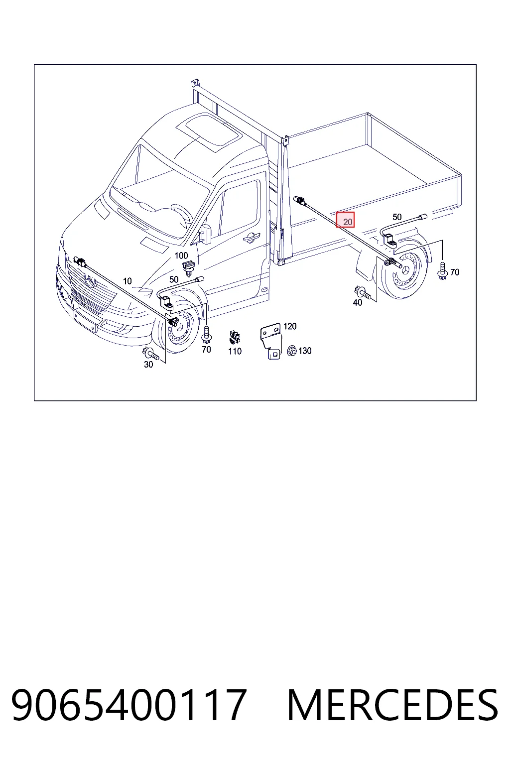 9065400117 Mercedes Sensor ABS traseiro esquerdo