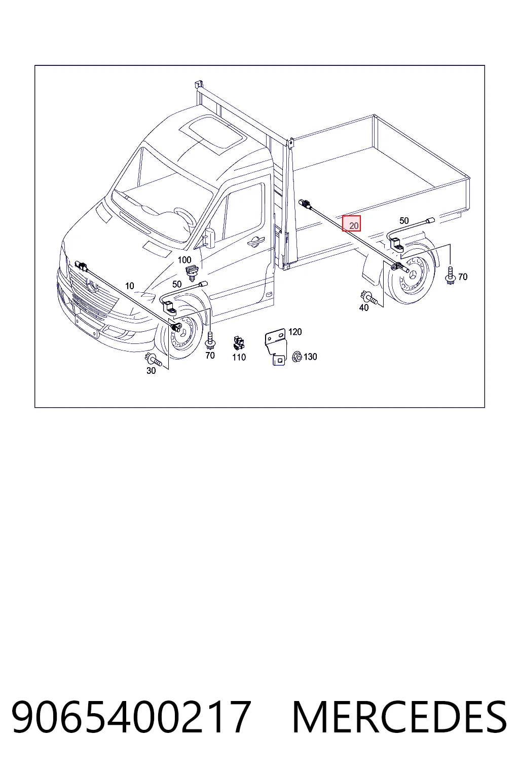 9065400217 Mercedes Sensor ABS traseiro direito