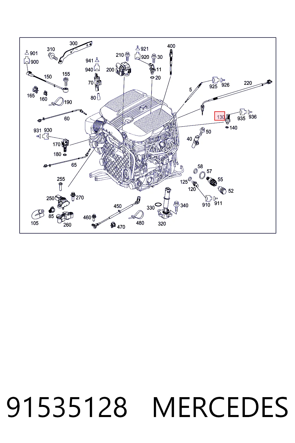 91535128 Mercedes Sensor de pressão dos gases de escape