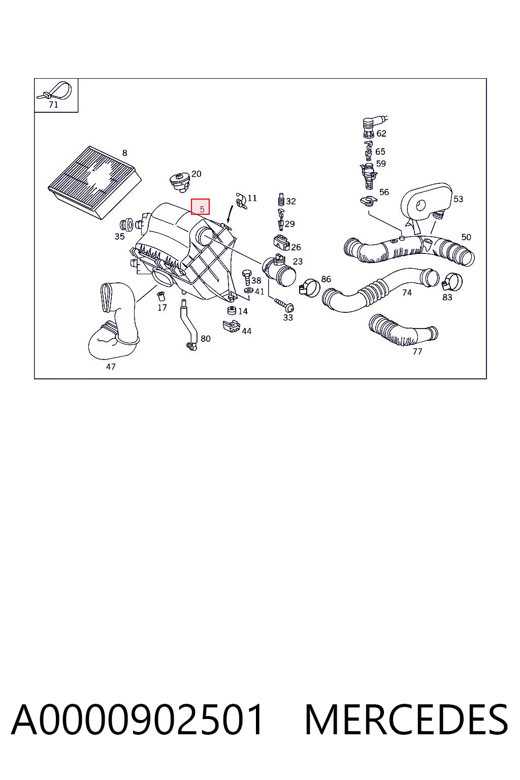 A0000902501 Mercedes