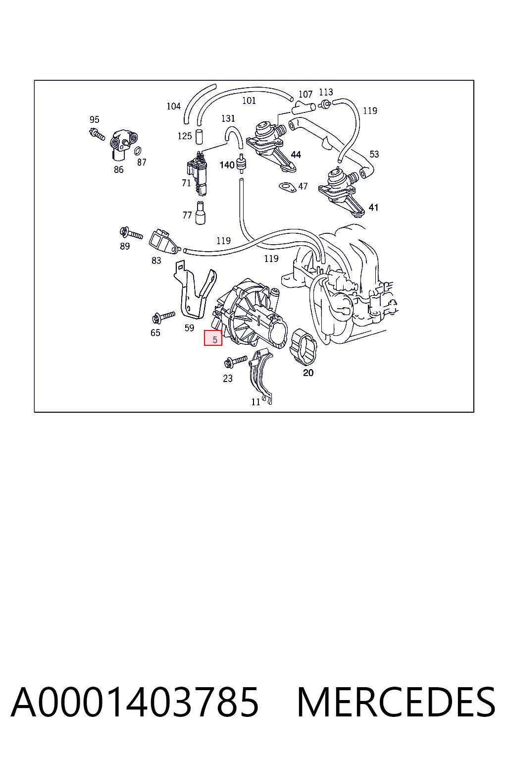 A0001403785 Mercedes Bomba de ar