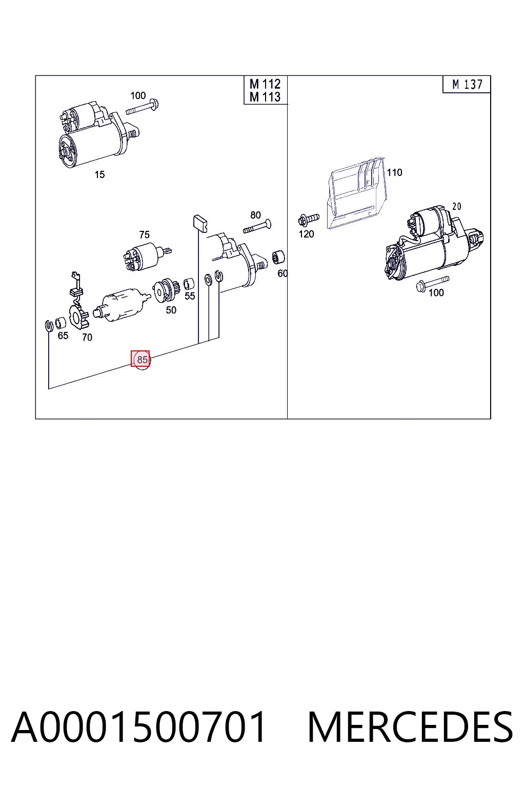 A0001500701 Mercedes