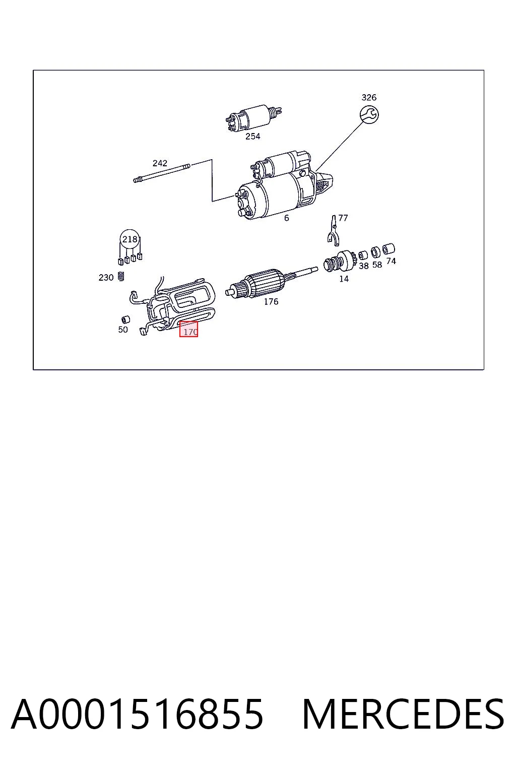 0001516855 Ssang Yong Enrolamento do motor de arranco, estator