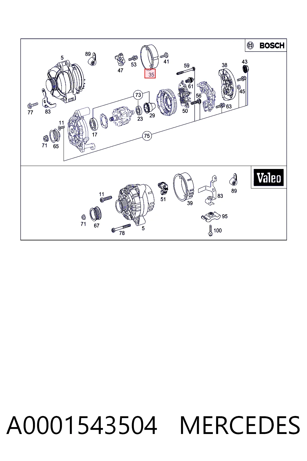 A0001543504 Mercedes