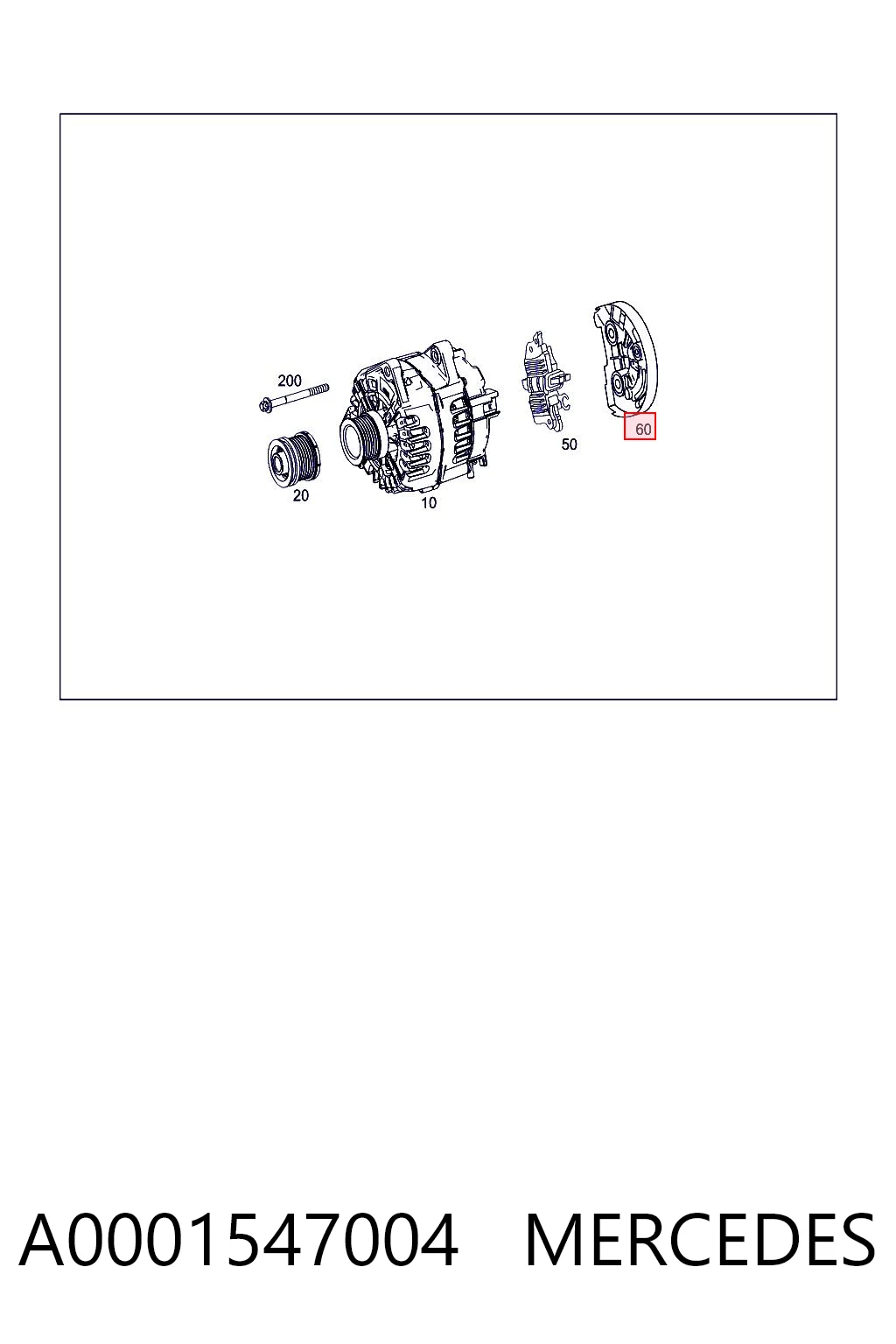 A0001547004 Mercedes 
