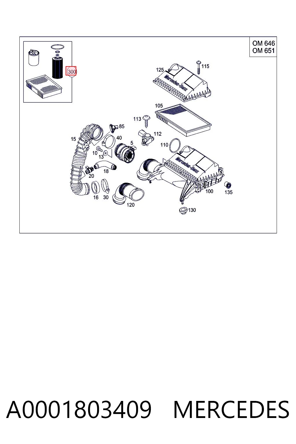 A0001803409 Mercedes