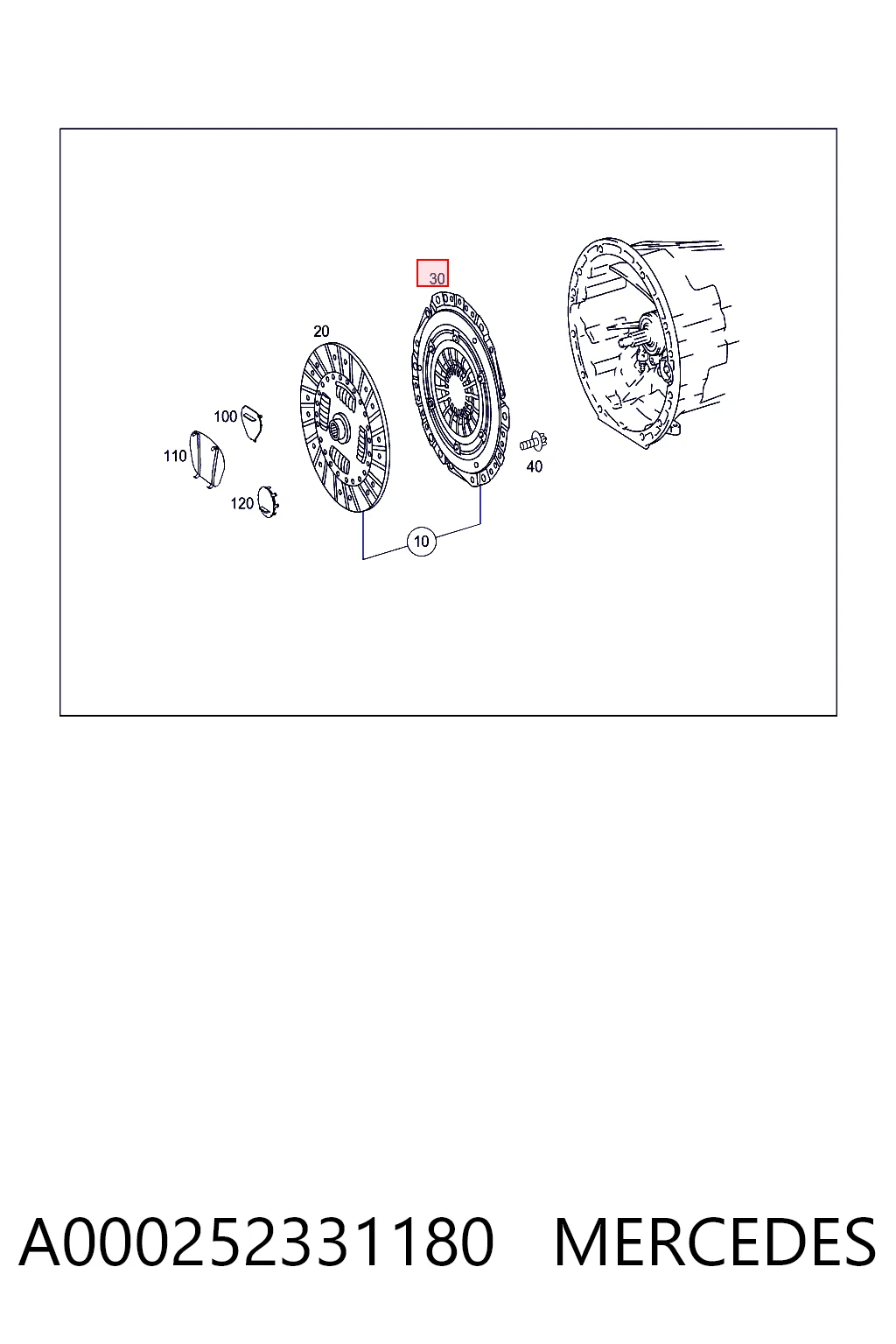  Cesta de embraiagem Mercedes E carrinha (S211) (2003 - 2009) 
