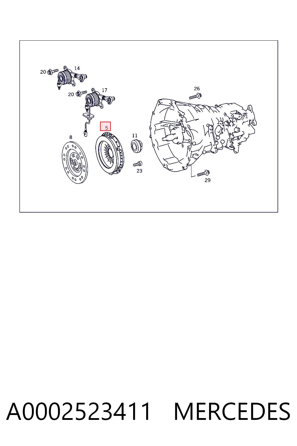 Cesta de embraiagem para Mercedes E  S211