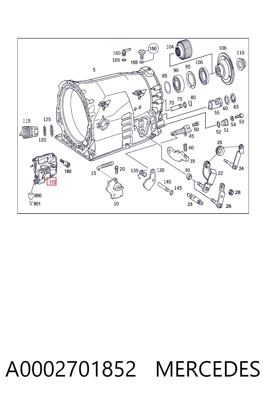A0002701852 Mercedes Módulo de direção (Centralina eletrônica) da Caixa Automática de Mudança eletrônica