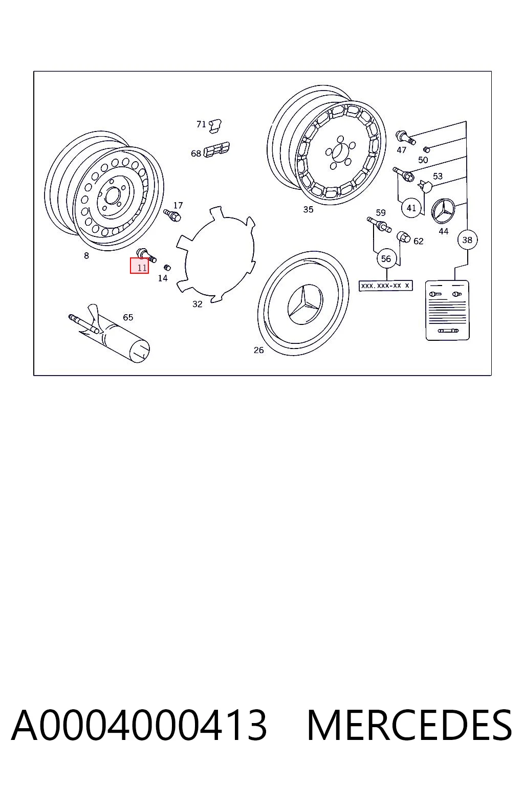 A0004000413 Mercedes