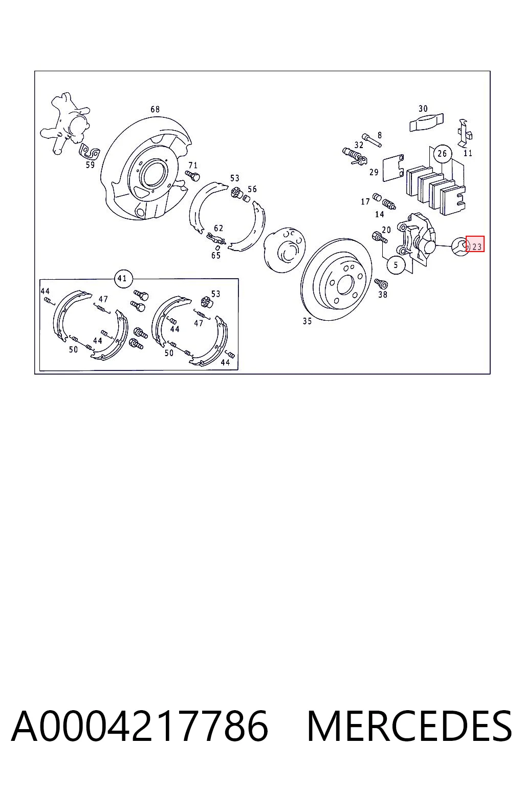 Pistão de suporte do freio dianteiro Iveco 42530519