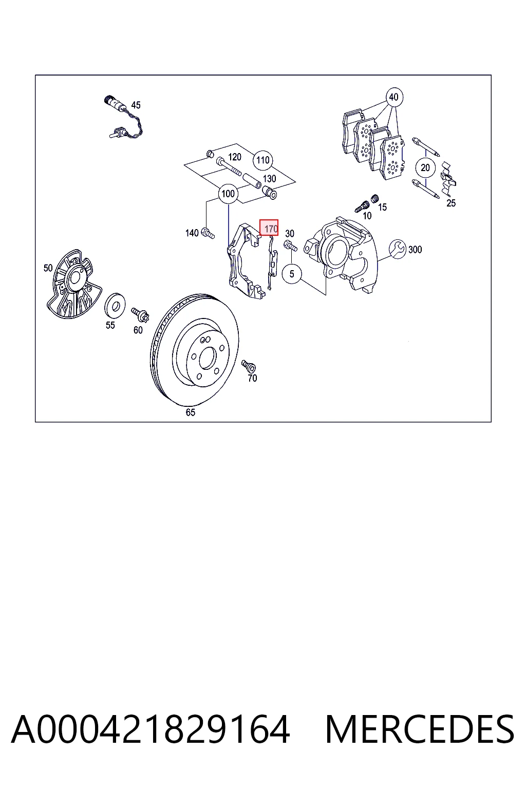Kit de molas de fixação de sapatas de disco dianteiras Mercedes R  W251 ao melhor preço