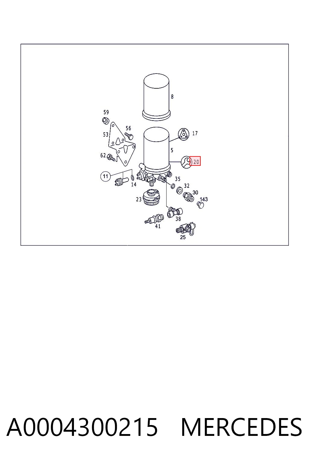 Kit de reparação de separador de umidade (TRUCK) 13C0108086AA Otokar
