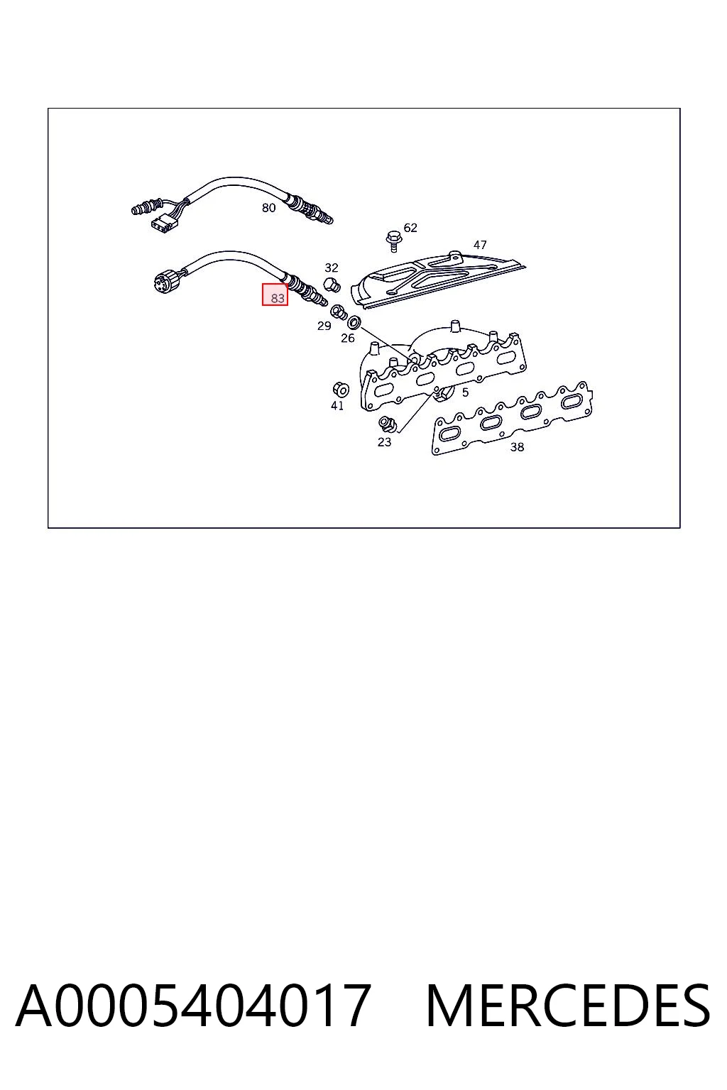 Sonda lambda, sensor de oxigênio Mercedes C W202 ao melhor preço