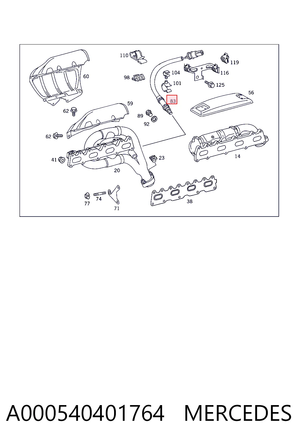  Sonda lambda, sensor de oxigênio Mercedes C sedan (W202) (1993 - 2000) 