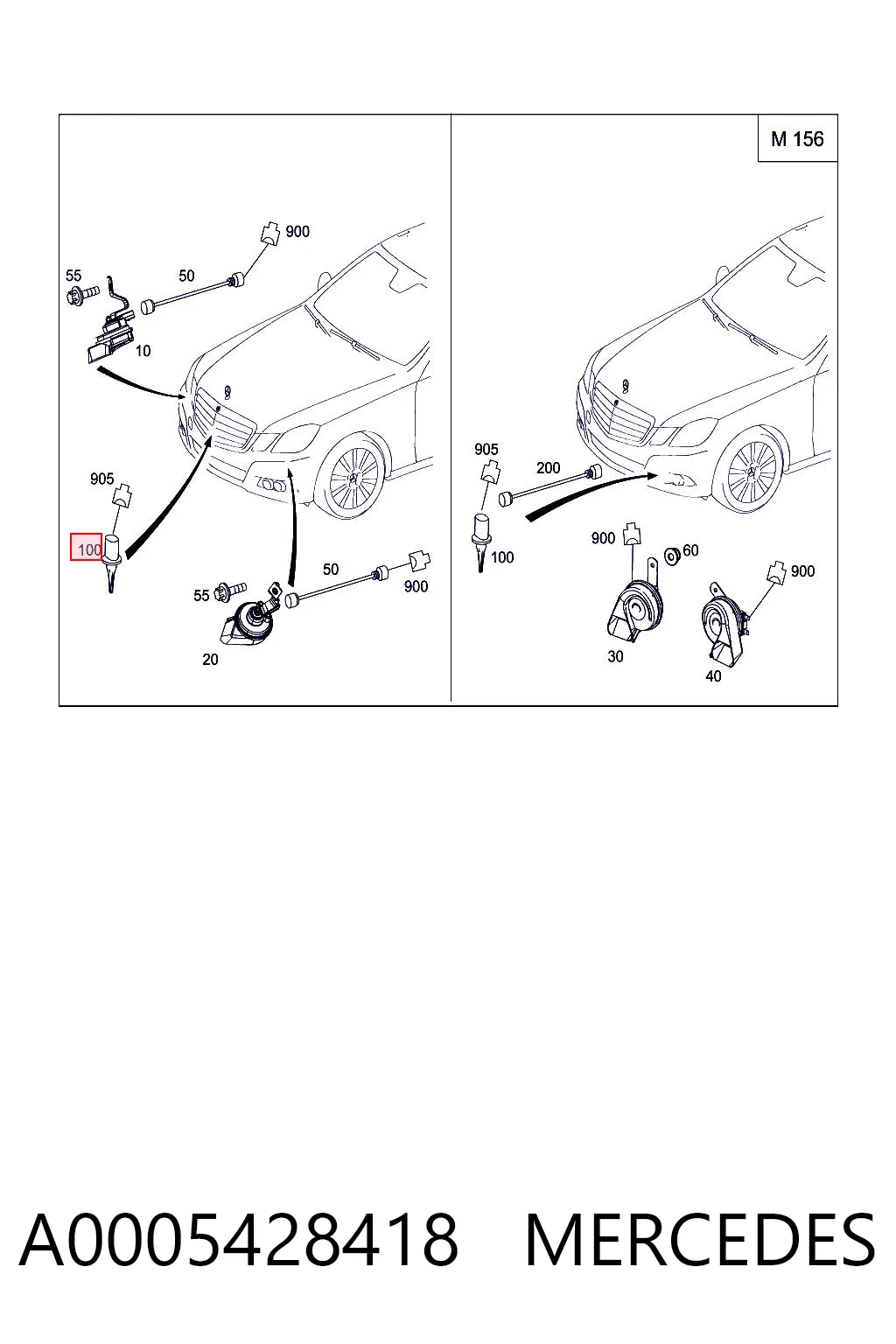 A0005428418 Mercedes Sensor de temperatura do meio ambiente