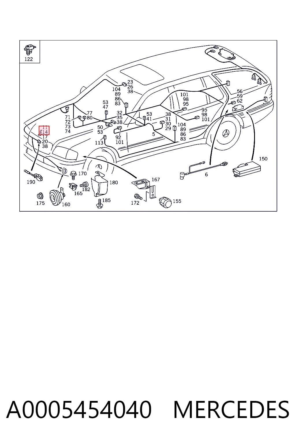 A0005454040 Mercedes