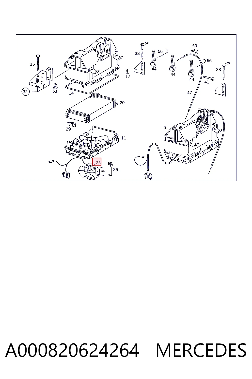 Motor de ventilador de forno (de aquecedor de salão) Mercedes Bus 207-310  601 ao melhor preço