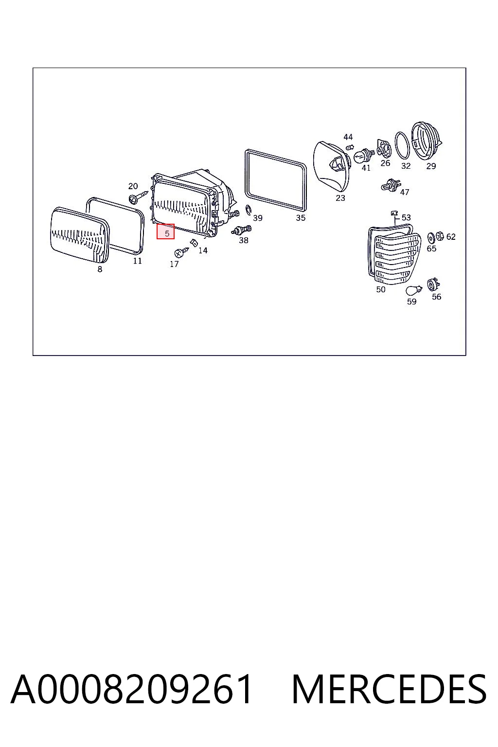 Luz direita para Mercedes Bus 207-310 601