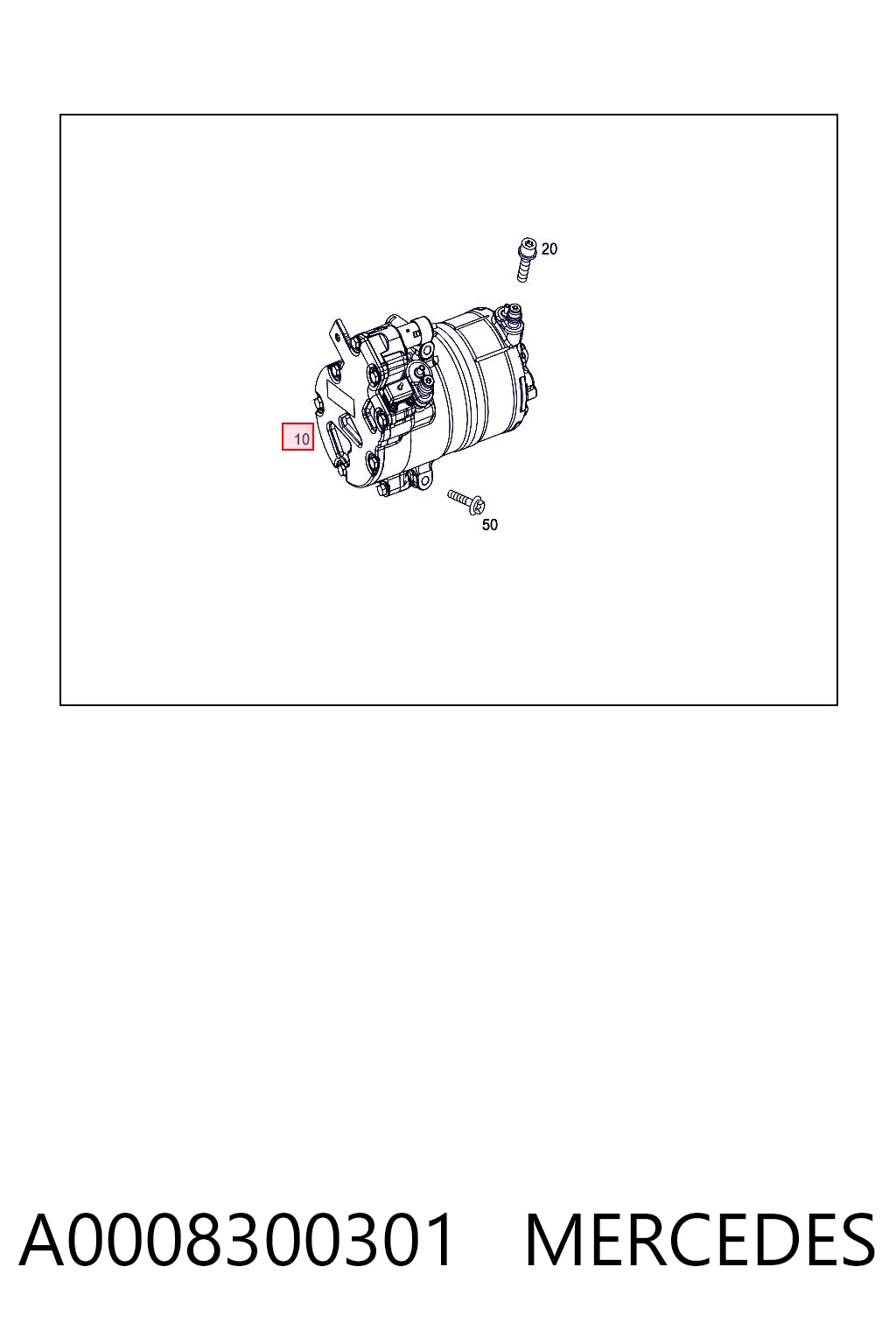 A0008300301 Mercedes Compressor de aparelho de ar condicionado