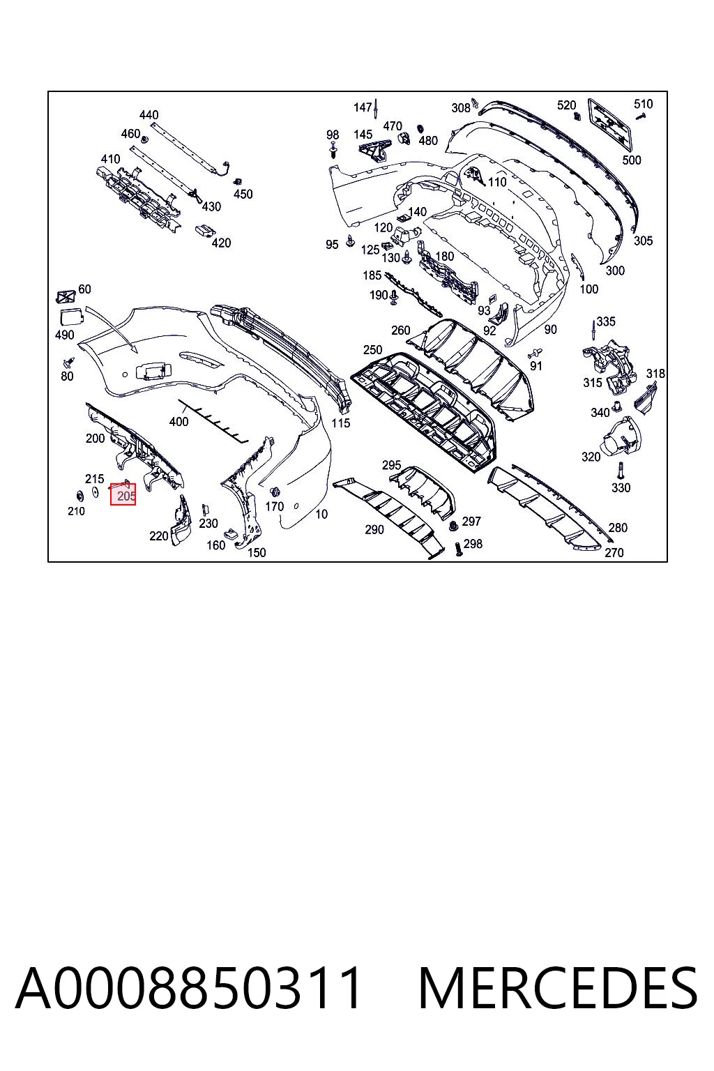 A0008850311 Mercedes