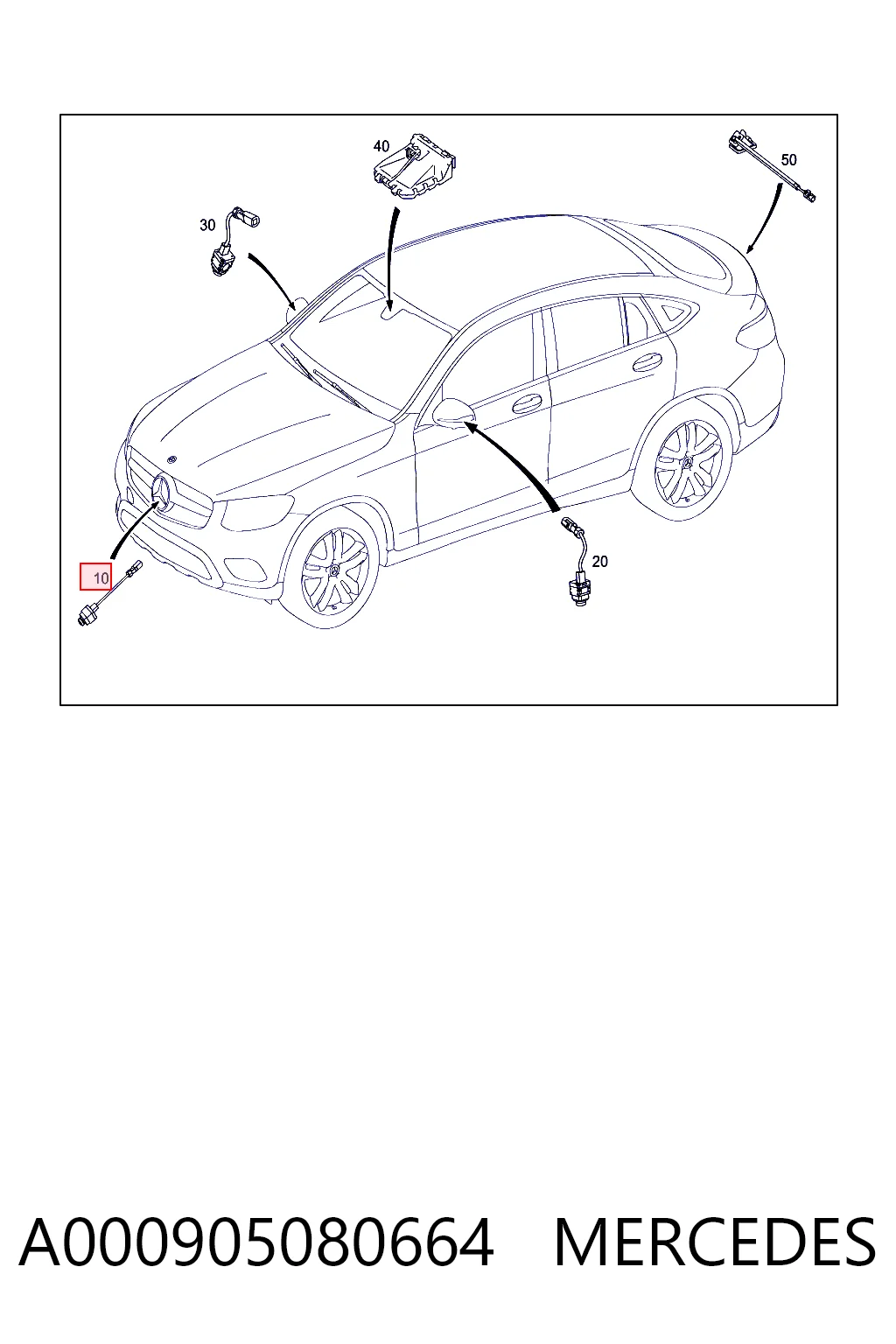 A000905080664 Mercedes Câmara do sistema para asseguramento de visibilidade