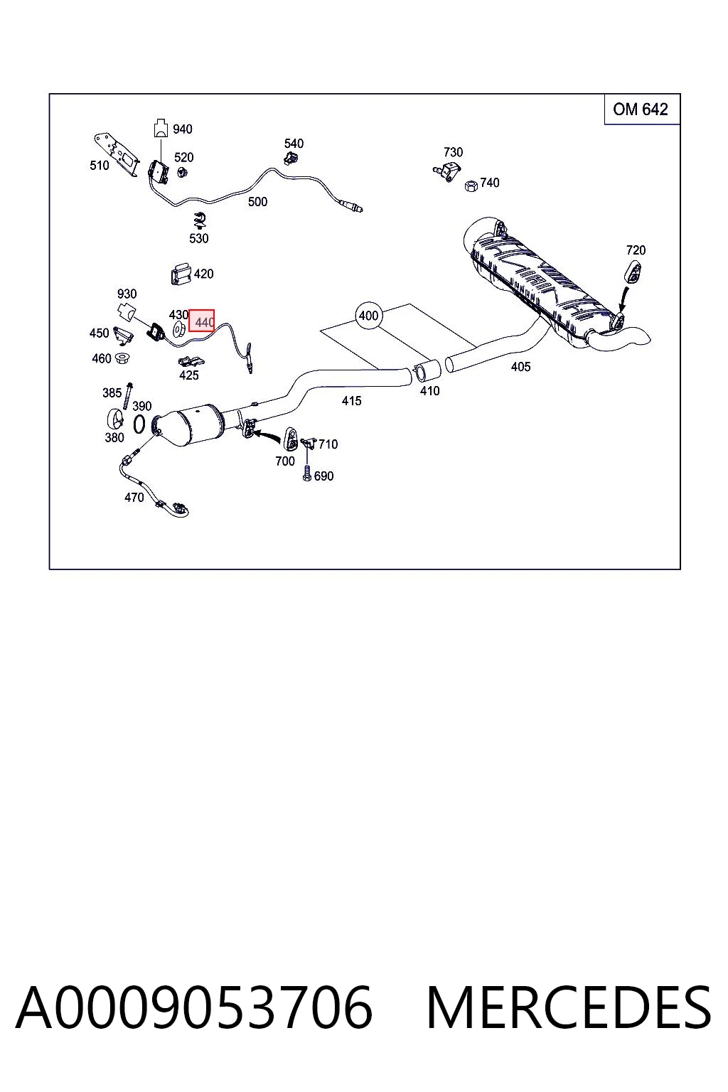 A0009053706 Mercedes Sensor dianteiro de óxidos de nitrogênio NOX